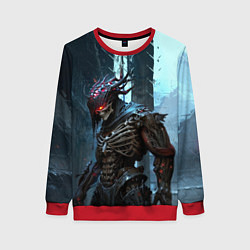 Женский свитшот Кибернетический скелет-воин