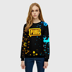 Свитшот женский PUBG огненное лого, цвет: 3D-черный — фото 2