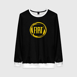 Свитшот женский FIAT logo yelow, цвет: 3D-белый