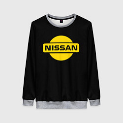 Свитшот женский Nissan yellow logo, цвет: 3D-меланж