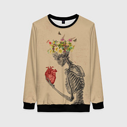 Свитшот женский Bone and heart, цвет: 3D-черный