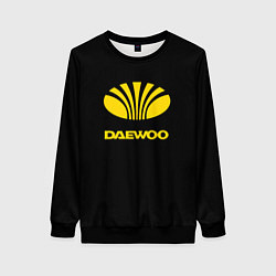 Свитшот женский Daewoo logo yellow, цвет: 3D-черный