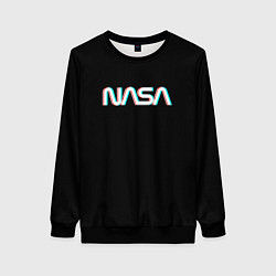 Свитшот женский NASA glitch, цвет: 3D-черный