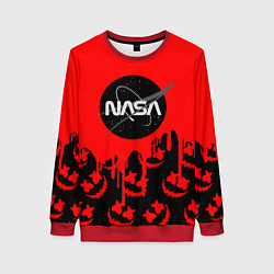 Женский свитшот Marshmello x Nasa red