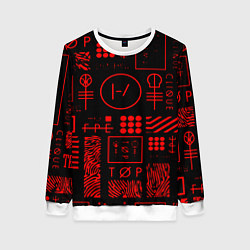 Женский свитшот Twenty one pilots pattern rock