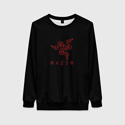 Свитшот женский Razer red logo, цвет: 3D-черный