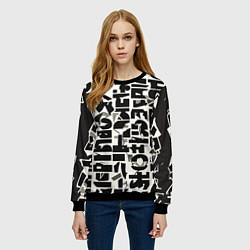 Свитшот женский Тайные знаки, цвет: 3D-черный — фото 2