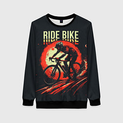 Свитшот женский Ride bike, цвет: 3D-черный