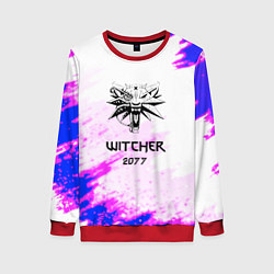 Свитшот женский The Witcher colors neon, цвет: 3D-красный