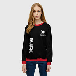 Свитшот женский Buik logo white, цвет: 3D-красный — фото 2