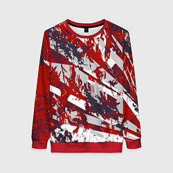 Свитшот женский Яркий абстрактный узор для спорта, цвет: 3D-красный