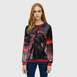 Свитшот женский Тёмный рыцарь мрака, цвет: 3D-красный — фото 2