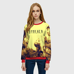 Свитшот женский Stalker fire retro, цвет: 3D-красный — фото 2