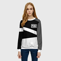 Свитшот женский PUBG online geometry, цвет: 3D-белый — фото 2