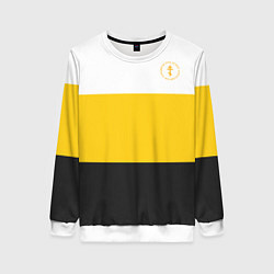 Женский свитшот За веру царя и святую триединую Русь Крест желтый