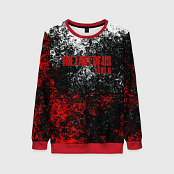 Свитшот женский The Last of Us брызги красок, цвет: 3D-красный