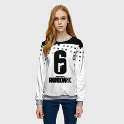Свитшот женский Rainbox six game pattern, цвет: 3D-меланж — фото 2
