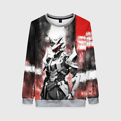 Женский свитшот Боевой киборг в белой броне