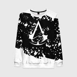 Свитшот женский Assassins Creed logo краски, цвет: 3D-белый