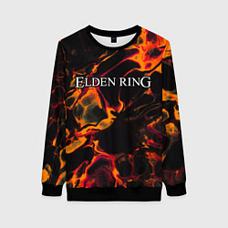 Свитшот женский Elden Ring red lava, цвет: 3D-черный