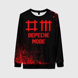 Свитшот женский Depeche Mode - red gradient, цвет: 3D-черный