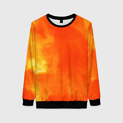 Свитшот женский Текстура огненного цвета, цвет: 3D-черный