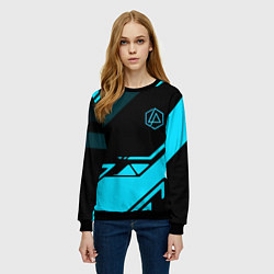 Свитшот женский Linkin park geometry, цвет: 3D-черный — фото 2
