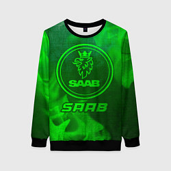 Женский свитшот Saab - green gradient