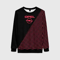 Свитшот женский Opel чёрно-розовый, цвет: 3D-черный
