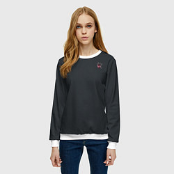 Свитшот женский Увядшее сердце, цвет: 3D-белый — фото 2