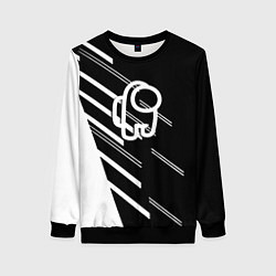 Свитшот женский Among us pattern sport, цвет: 3D-черный