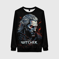 Свитшот женский The Witcher blood, цвет: 3D-черный