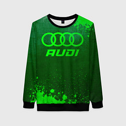 Женский свитшот Audi - green gradient