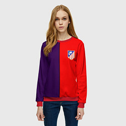 Свитшот женский Атлетико полосы, цвет: 3D-красный — фото 2