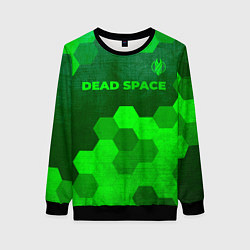 Женский свитшот Dead Space - green gradient посередине