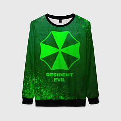 Женский свитшот Resident Evil - green gradient