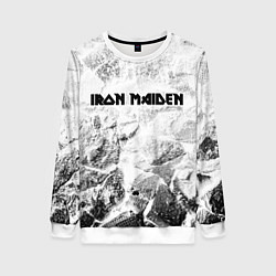 Женский свитшот Iron Maiden white graphite