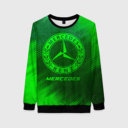 Женский свитшот Mercedes - green gradient