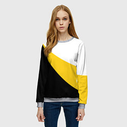 Свитшот женский Сокрушу пред ним врагов его большой крест, цвет: 3D-меланж — фото 2