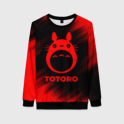 Женский свитшот Totoro - red gradient