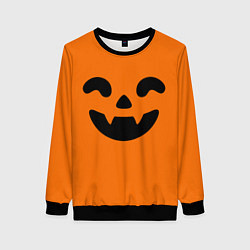 Свитшот женский Весёлая тыква верх, цвет: 3D-черный