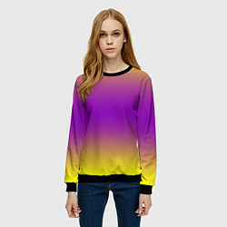 Свитшот женский Градиент текстура абстракция, цвет: 3D-черный — фото 2