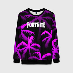Свитшот женский Fortnite тропики, цвет: 3D-черный