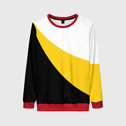 Свитшот женский Мы русские с нами Бог большой крест, цвет: 3D-красный