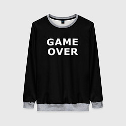 Свитшот женский Game over white logo, цвет: 3D-меланж