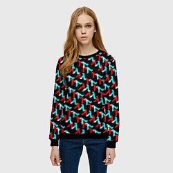 Свитшот женский Half life glitch, цвет: 3D-черный — фото 2