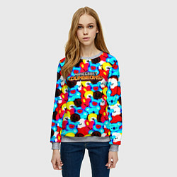 Свитшот женский Minecraft пушистики, цвет: 3D-меланж — фото 2