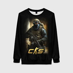 Свитшот женский CS спецназовец, цвет: 3D-черный