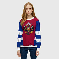 Свитшот женский Российская империя геометрия, цвет: 3D-белый — фото 2