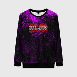 Свитшот женский Tekken брызги красок, цвет: 3D-черный